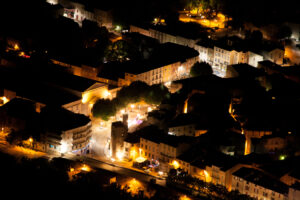 Anduze nocturne - Vue de Peyremale - Photo : Stéphanie Lebreton