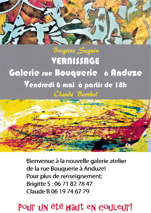 Invitation vernissage expo Seguin Berthel rue Bouquerie