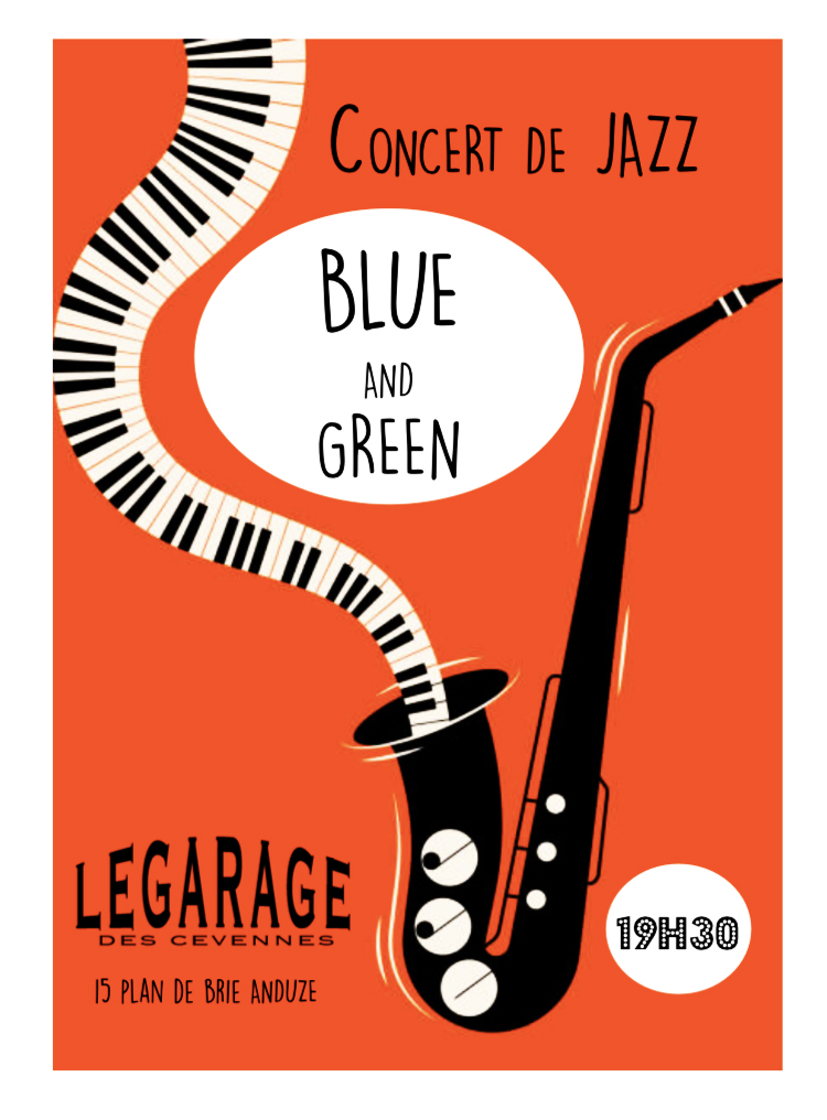 Affiche concert Blue and Green - Le Garage - 02 juillet 2022