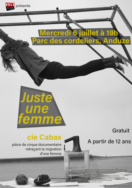 affiche "Juste une femme" cirque documentaire - 6 juillet 2022