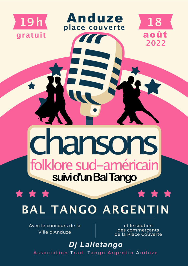 affiche bal tango argentin - 18 août 2022