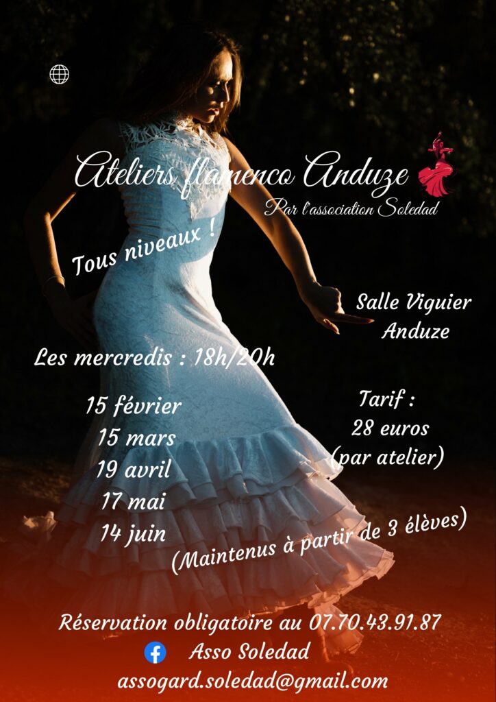 Affiche ateliers flamenco - 2023