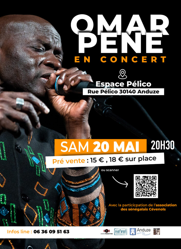 Affiche concert Omar Pene - 20 mai 2023