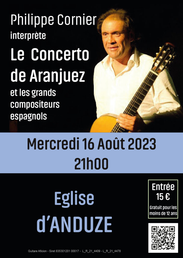 affiche Concert église Philippe Cornier - 16 août 2023