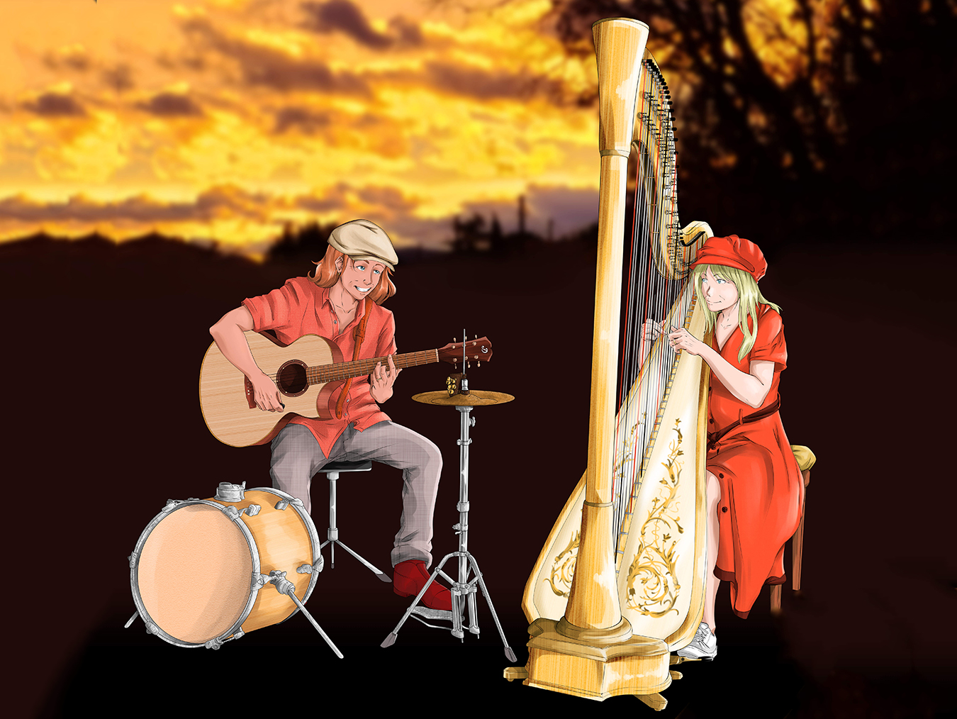 illustration Harp's Swing Lutz